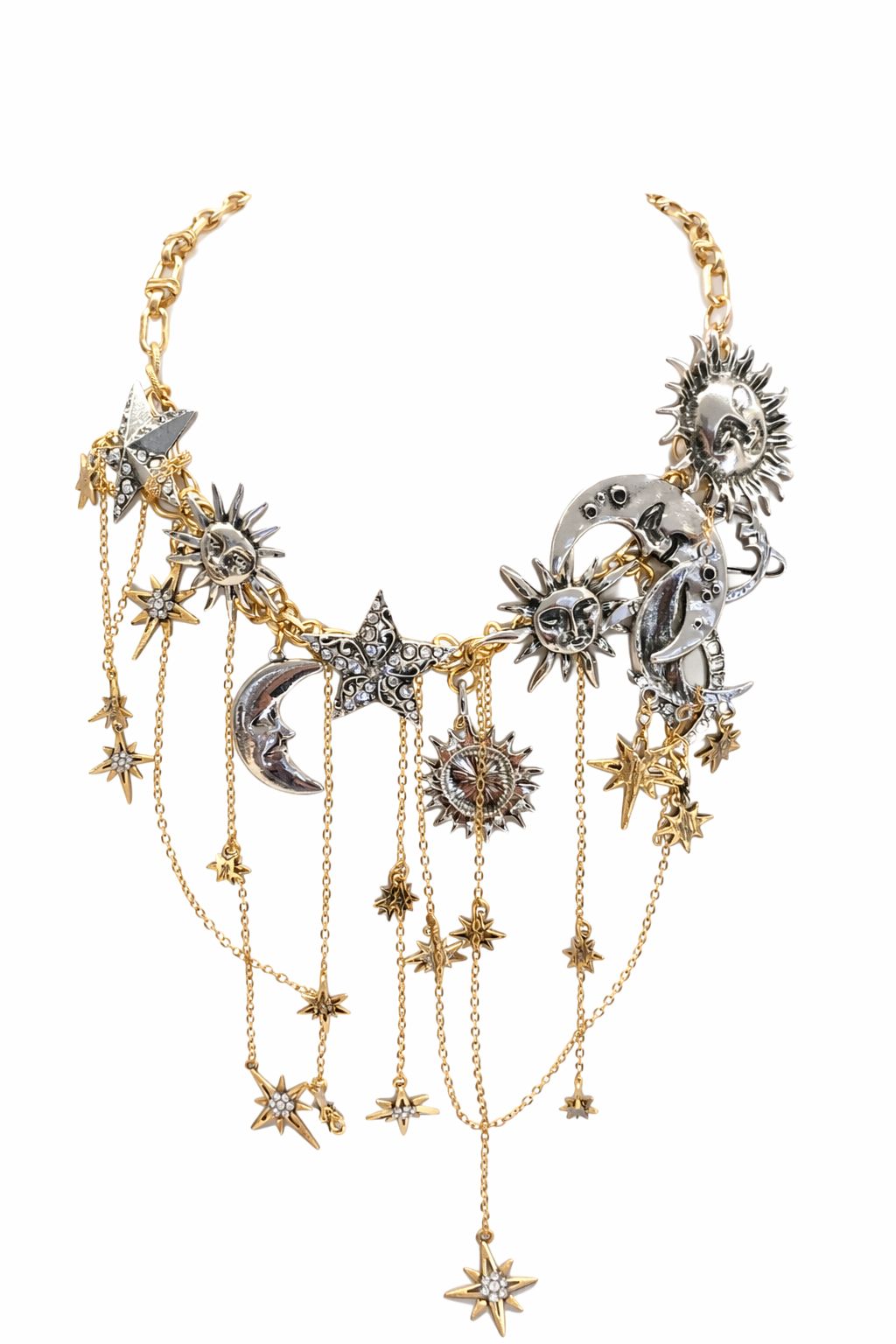 Collar dorado y Plata