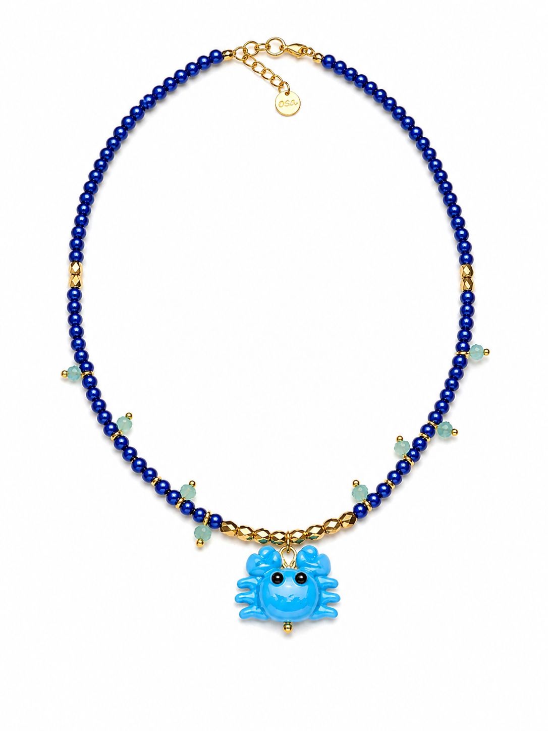 Collar cangrejo azul