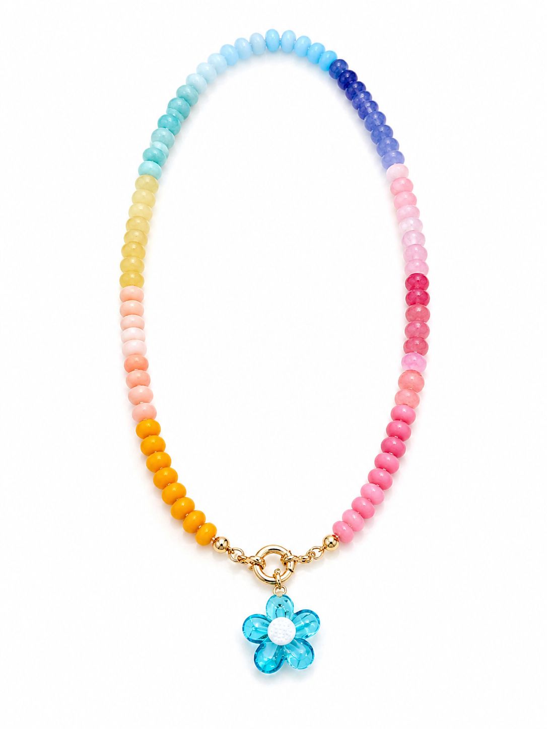 Collar de colores cuentas Bohemias flor