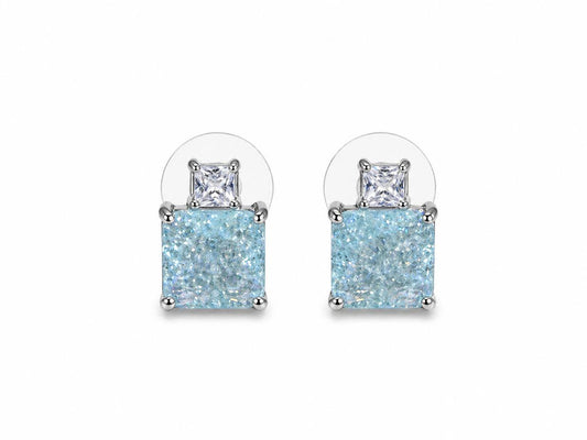 Aretes cuadrados Azules