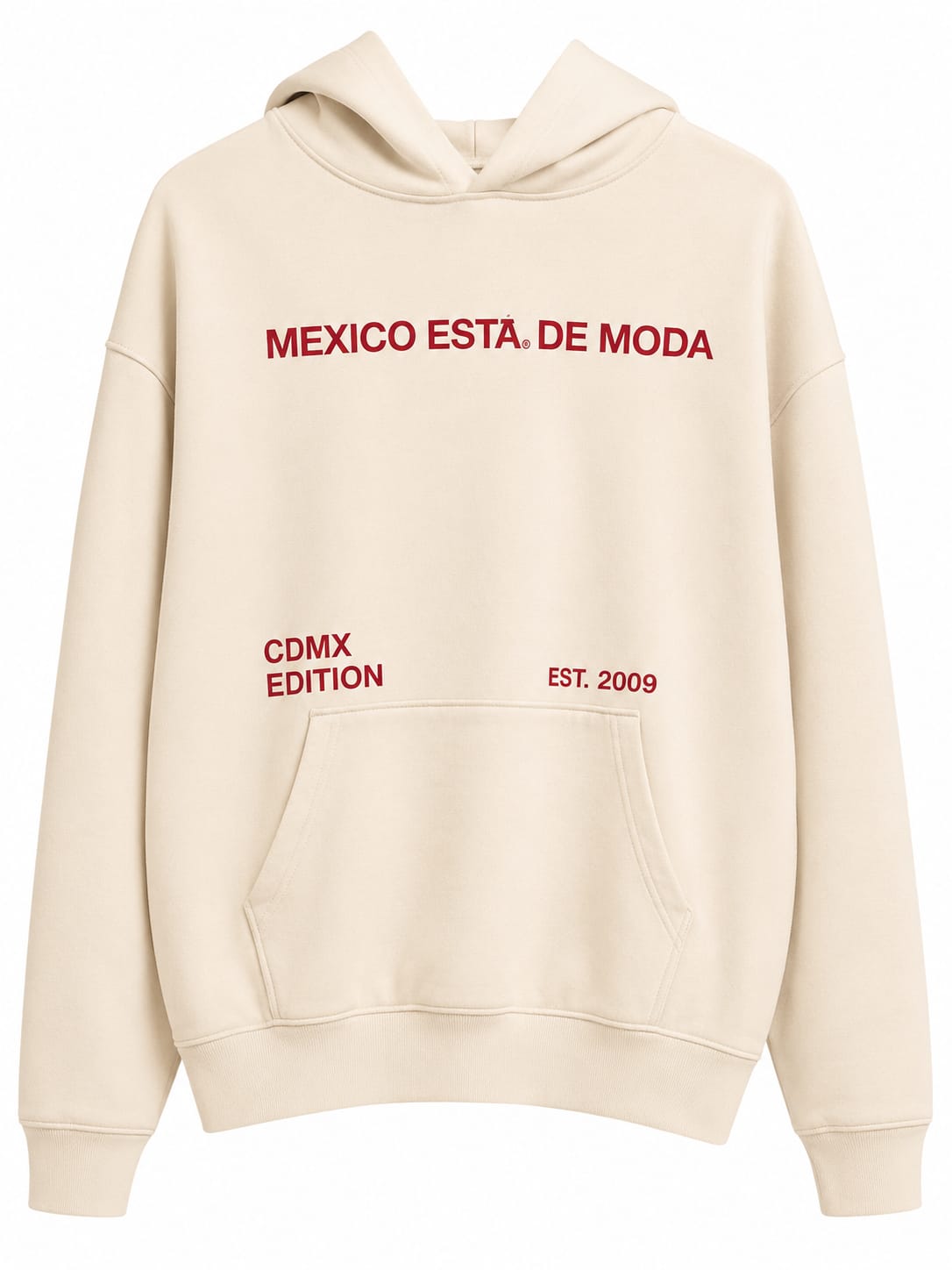 Hoodie MEXICO ESTA DE MODA beige