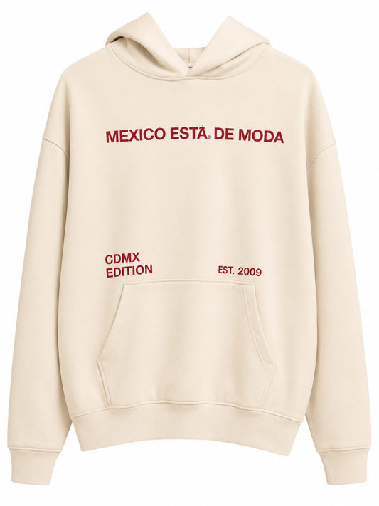 Hoodie MEXICO ESTA DE MODA beige
