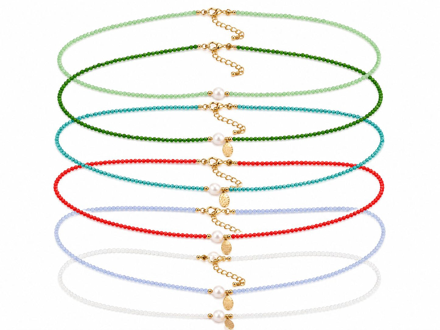Collares Cristales con Perlas