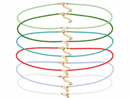 Collares Cristales con Perlas