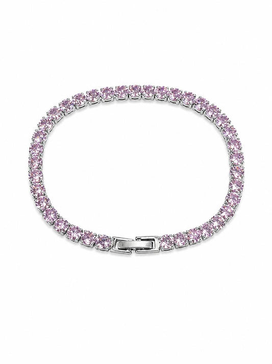 Pulsera Tennis Rosa