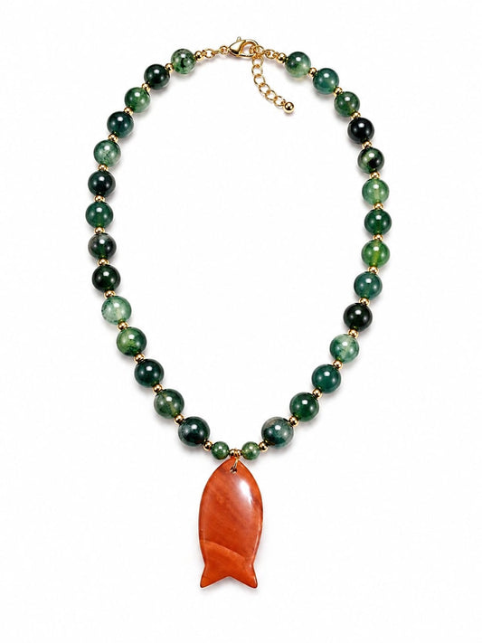 Collar  cristal con pez