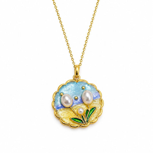 Cadena Circulo Flor