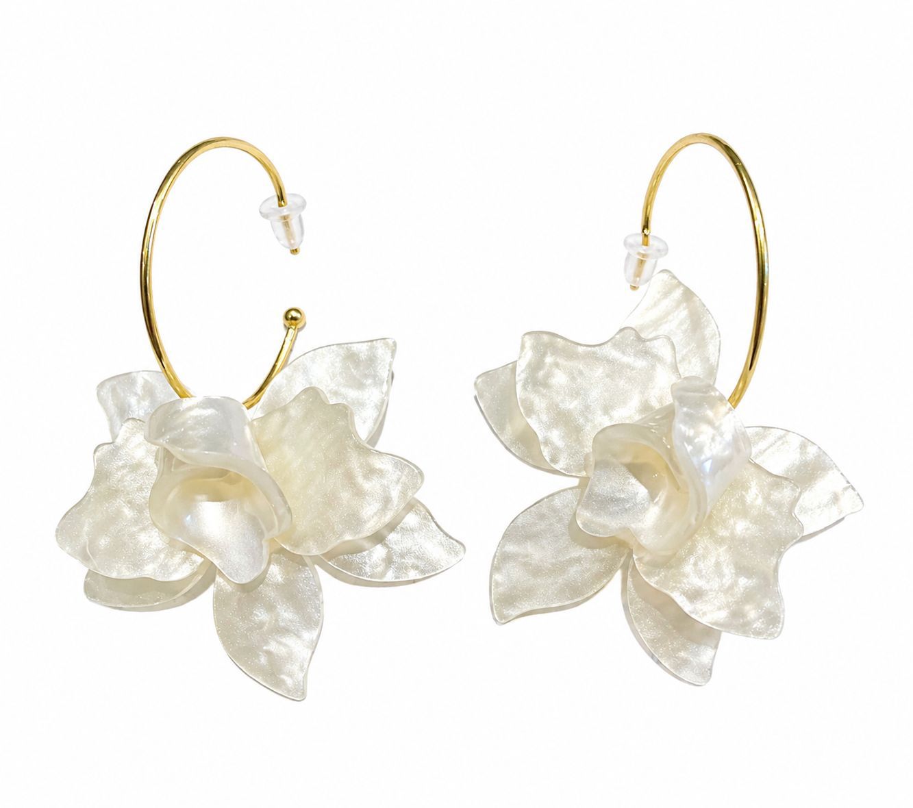 Aretes Flor Acrilico