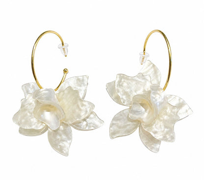 Aretes Flor Acrilico