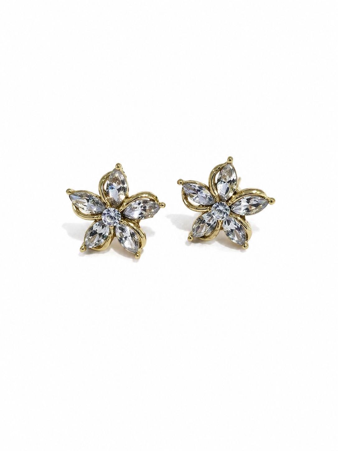 Aretes flor cristal