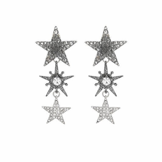 Aretes estrellas con cristal