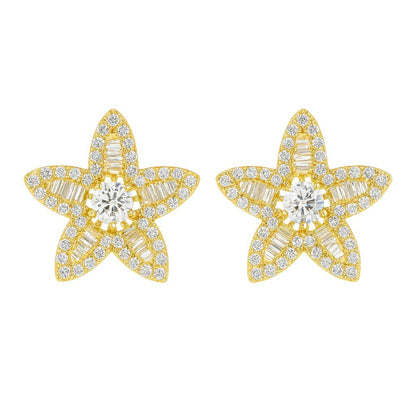 Aretes de estrella zirconia
