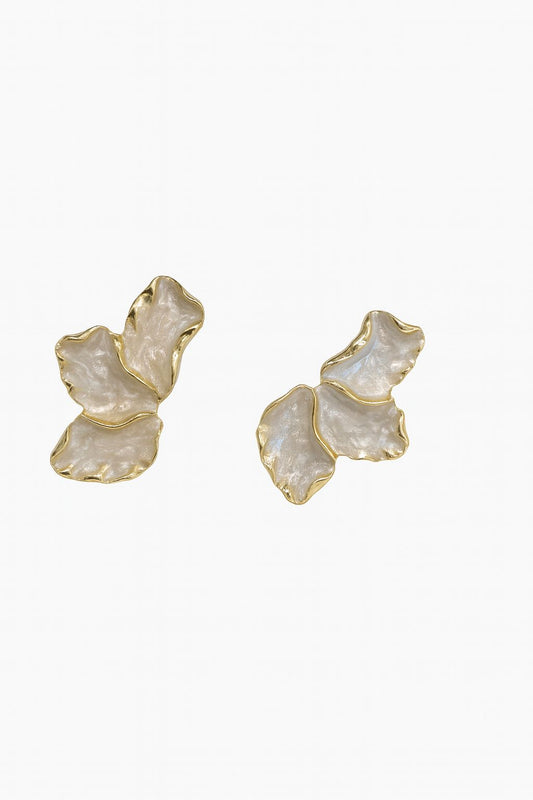 Aretes media flor esmaltados