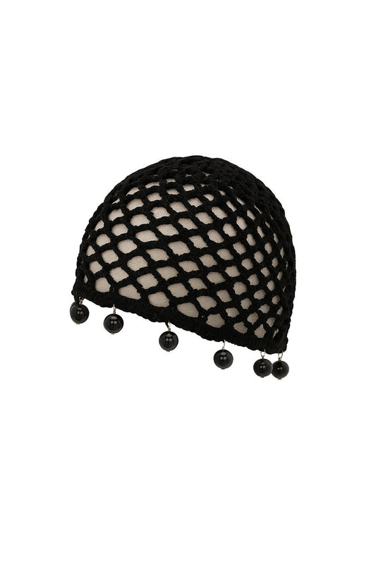 Gorro Crochet con Perlas