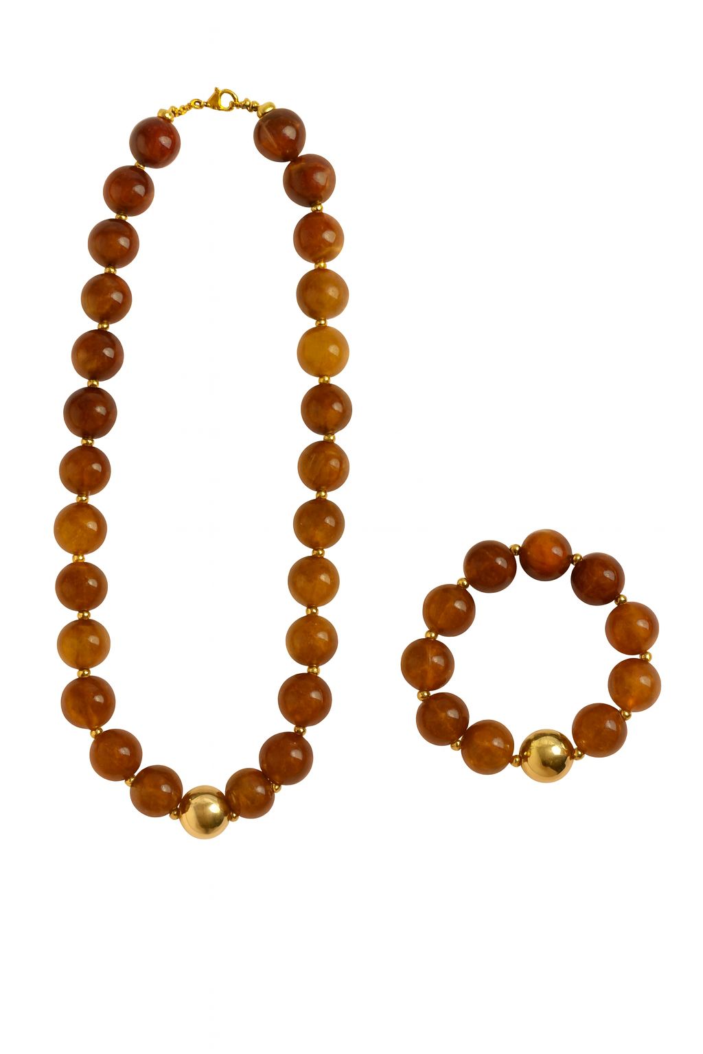 Collar y Pulsera de Acrilico  de Bolas