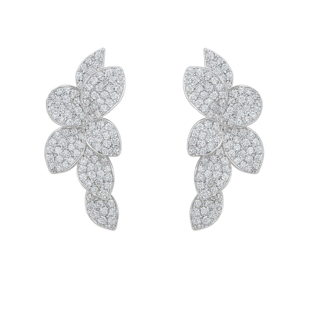 Aretes de flor Zirconia