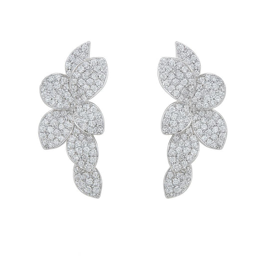 Aretes de flor Zirconia