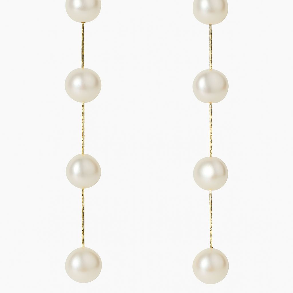 Aretes de perlas largos