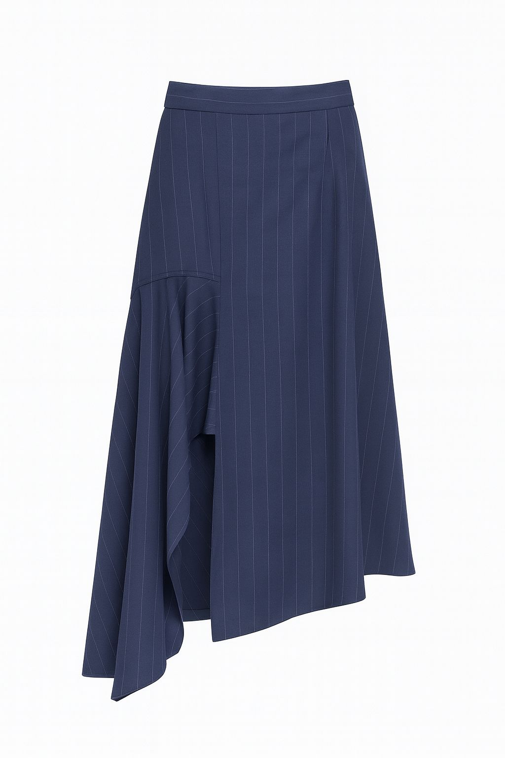 Falda Olanes azul marino gis