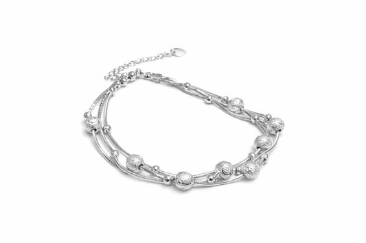Pulsera Bolas plateadas