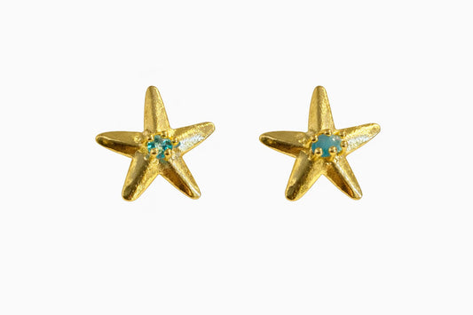 Aretes topo estrellacon esmeralda