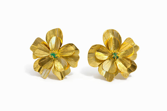 Aretes Flor 5 petalos medianos