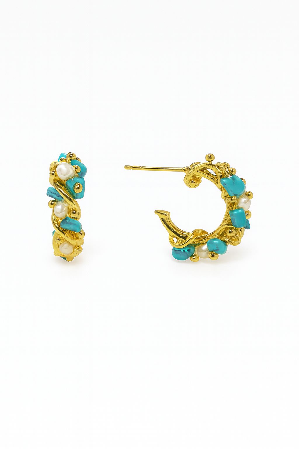 Argollas con Piedra azul