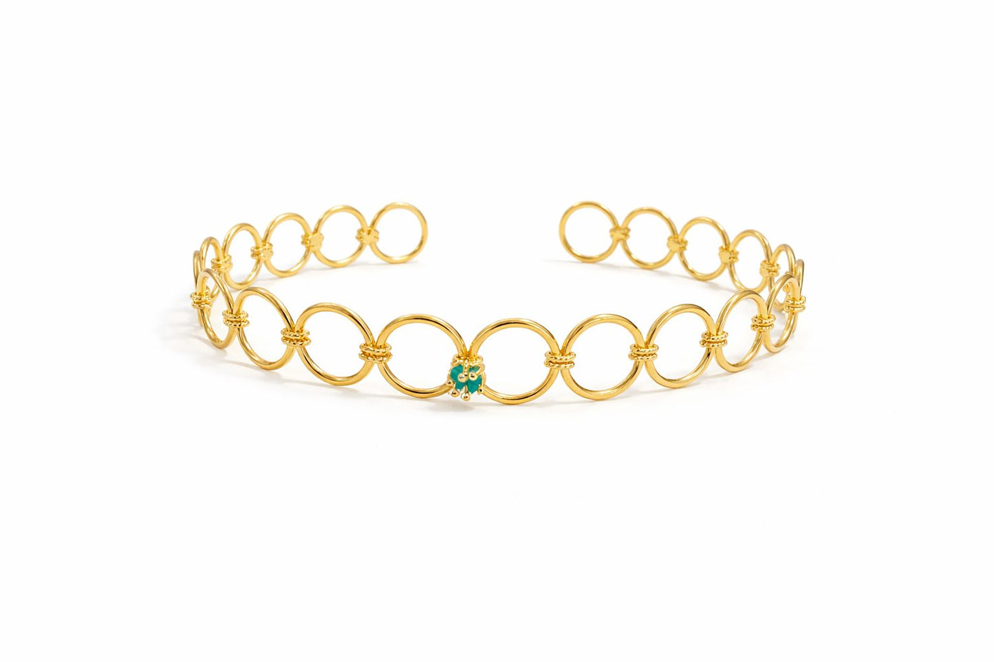 Brazalete círculos lazo trenzado