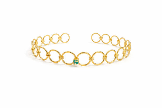 Brazalete círculos lazo trenzado