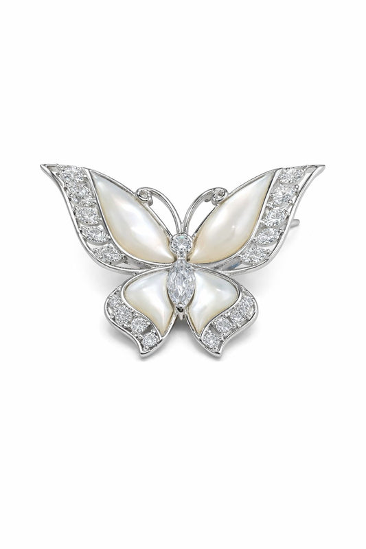 Broche de mariposa madreperla