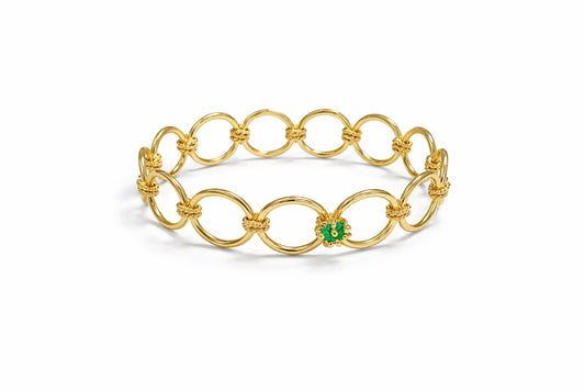 Brazalete Circulos Lazo Trenzado